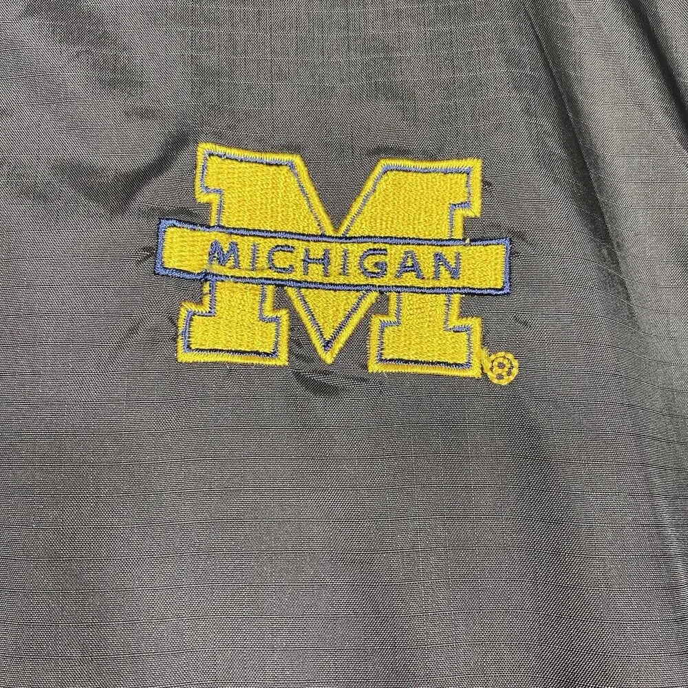 Vintage Essex 90s Michigan Wolverines Full Zip Fleece Jacket Elbow Pads Size L